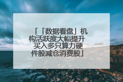 「数据看盘」机构活跃度大幅提升 买入多只算力硬件股减仓消费股