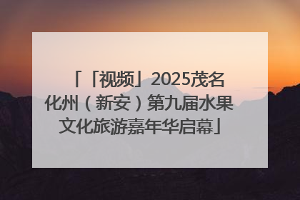 「视频」2025茂名化州（新安）第九届水果文化旅游嘉年华启幕