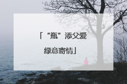 “瓶”添父爱 绿意寄情