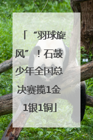 “羽球旋风”！石鼓少年全国总决赛揽1金1银1铜