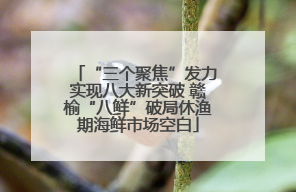 “三个聚焦”发力实现八大新突破 赣榆“八鲜”破局休渔期海鲜市场空白