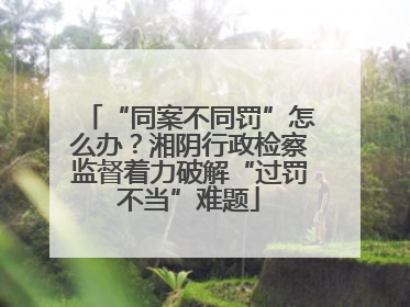 “同案不同罚”怎么办？湘阴行政检察监督着力破解“过罚不当”难题