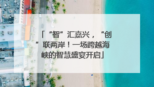 “智”汇嘉兴，“创”联两岸！一场跨越海峡的智慧盛宴开启