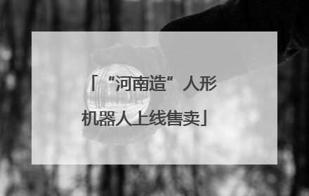 “河南造”人形机器人上线售卖
