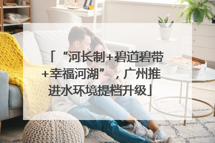 “河长制+碧道碧带+幸福河湖”，广州推进水环境提档升级