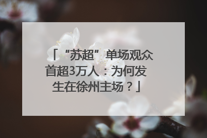 “苏超”单场观众首超3万人：为何发生在徐州主场？