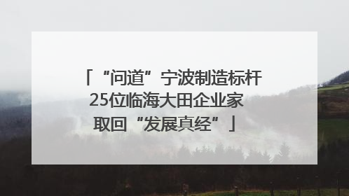“问道”宁波制造标杆 25位临海大田企业家取回“发展真经”
