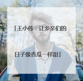 王小伟：让乡亲们的日子像香瓜一样甜