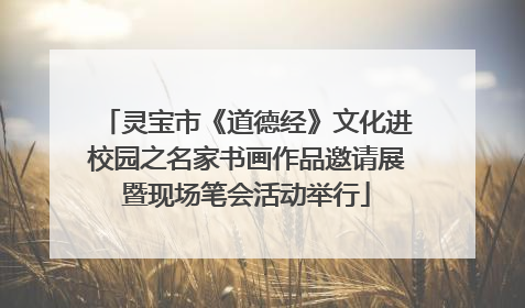 灵宝市《道德经》文化进校园之名家书画作品邀请展暨现场笔会活动举行