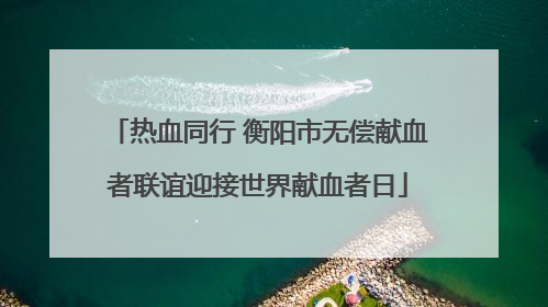 热血同行 衡阳市无偿献血者联谊迎接世界献血者日