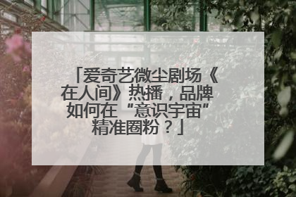 爱奇艺微尘剧场《在人间》热播，品牌如何在“意识宇宙”精准圈粉？