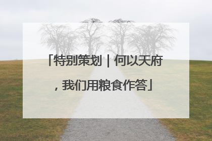 特别策划｜何以天府，我们用粮食作答