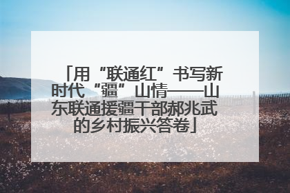用“联通红”书写新时代“疆”山情——山东联通援疆干部郝兆武的乡村振兴答卷