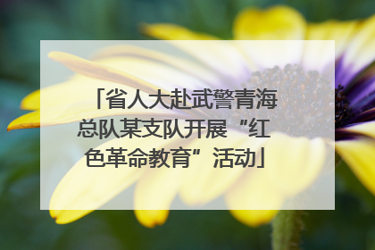 省人大赴武警青海总队某支队开展“红色革命教育”活动