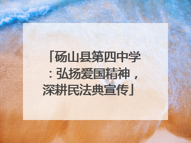 砀山县第四中学：弘扬爱国精神，深耕民法典宣传