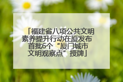 福建省八项公共文明素养提升行动在厦发布 首批6个“厦门城市文明观察点”授牌
