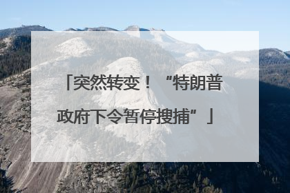 突然转变！“特朗普政府下令暂停搜捕”