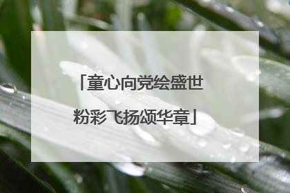 童心向党绘盛世 粉彩飞扬颂华章