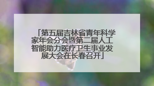 第五届吉林省青年科学家年会分会暨第二届人工智能助力医疗卫生事业发展大会在长春召开