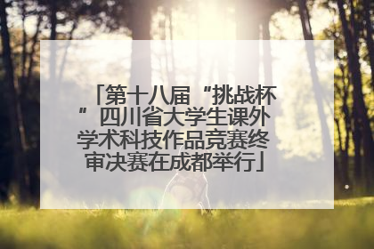 第十八届“挑战杯”四川省大学生课外学术科技作品竞赛终审决赛在成都举行