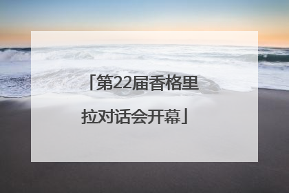 第22届香格里拉对话会开幕