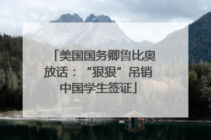 美国国务卿鲁比奥放话：“狠狠”吊销中国学生签证