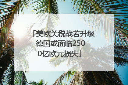 美欧关税战若升级 德国或面临2500亿欧元损失