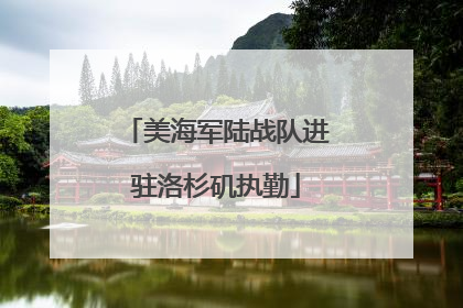 美海军陆战队进驻洛杉矶执勤