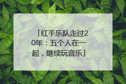 红手乐队走过20年：五个人在一起，继续玩音乐