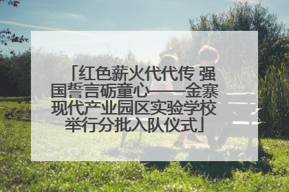 红色薪火代代传 强国誓言砺童心——金寨现代产业园区实验学校举行分批入队仪式