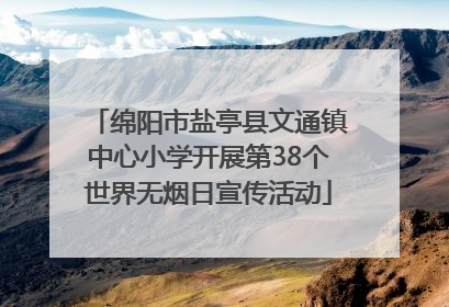 绵阳市盐亭县文通镇中心小学开展第38个世界无烟日宣传活动