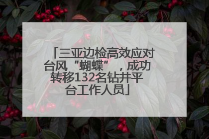 三亚边检高效应对台风“蝴蝶”，成功转移132名钻井平台工作人员