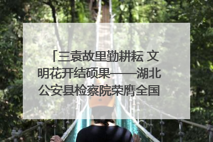 三袁故里勤耕耘 文明花开结硕果——湖北公安县检察院荣膺全国文明单位称号