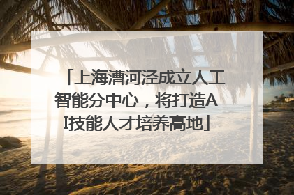 上海漕河泾成立人工智能分中心，将打造AI技能人才培养高地