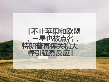不止苹果和欧盟，三星也被点名，特朗普再挥关税大棒引强烈反应