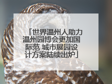 世界温州人助力温州园博会更加国际范 城市展园设计方案陆续出炉