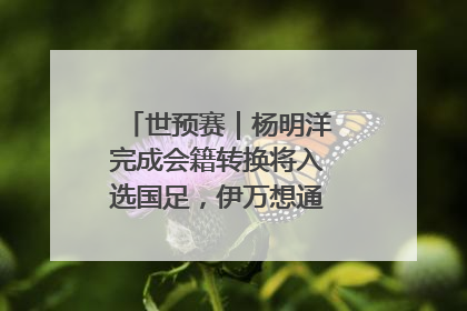 世预赛｜杨明洋完成会籍转换将入选国足，伊万想通了要打双后腰？