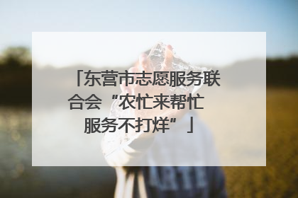 东营市志愿服务联合会“农忙来帮忙 服务不打烊”