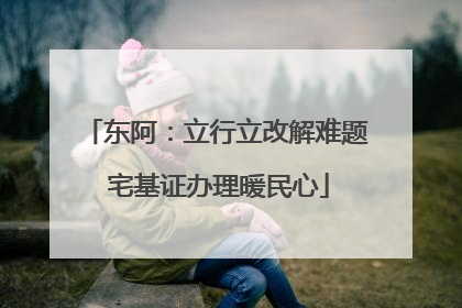 东阿：立行立改解难题 宅基证办理暖民心