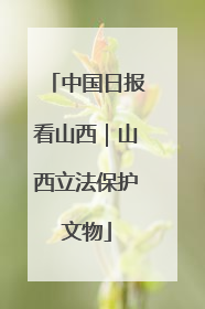 中国日报看山西｜山西立法保护文物