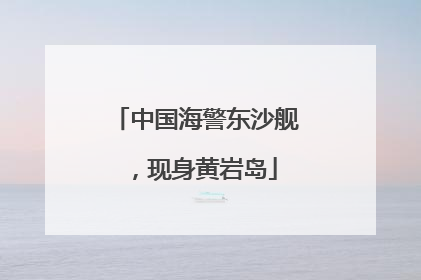 中国海警东沙舰，现身黄岩岛