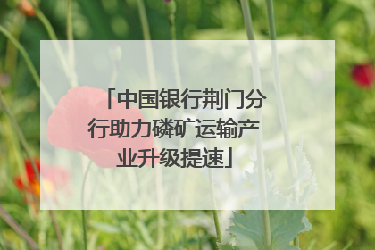 中国银行荆门分行助力磷矿运输产业升级提速