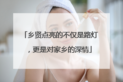 乡贤点亮的不仅是路灯，更是对家乡的深情
