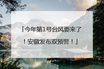今年第1号台风要来了！安徽发布双预警！