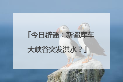 今日辟谣：新疆库车大峡谷突发洪水？