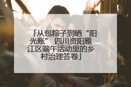 从包粽子到晒“阳光账” 四川资阳雁江区端午活动里的乡村治理答卷