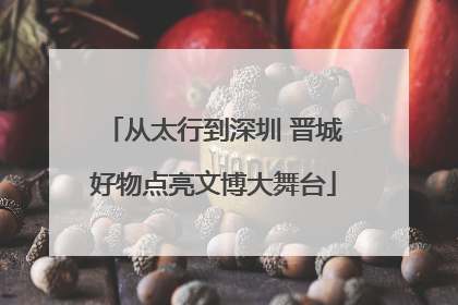 从太行到深圳 晋城好物点亮文博大舞台