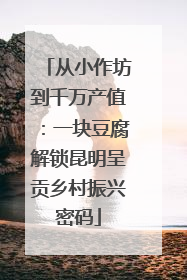 从小作坊到千万产值：一块豆腐解锁昆明呈贡乡村振兴密码