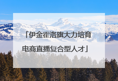 伊金霍洛旗大力培育电商直播复合型人才