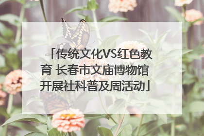 传统文化VS红色教育 长春市文庙博物馆开展社科普及周活动